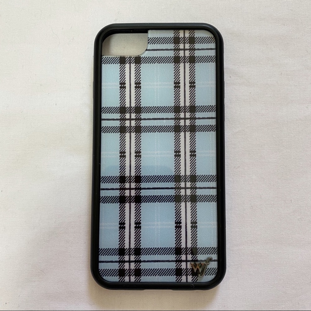 Wildflower blue plaid iPhone 6/7/8/SE case